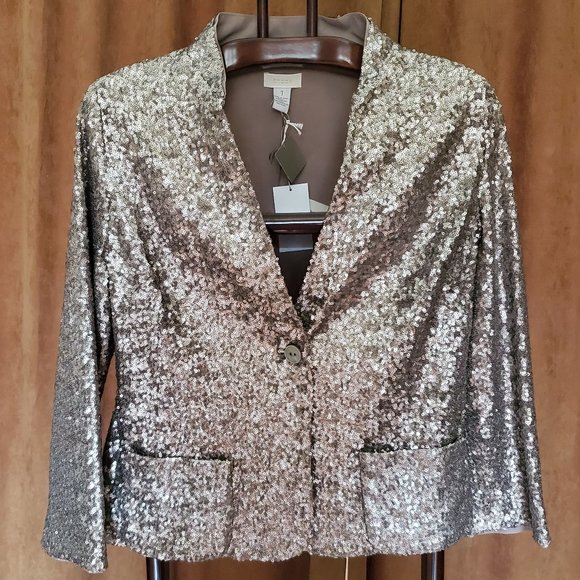 CHICO'S "All Over Sequin" Jacket _NWT - Gorgeous - Picture 5 of 14